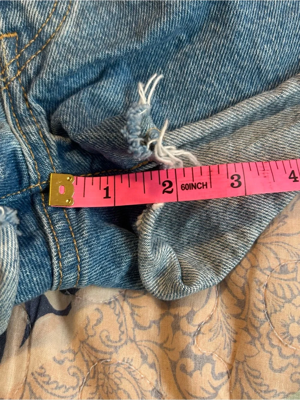 Levis 501 Denim Shorts Medium Blue Wash Womens 24 High Rise